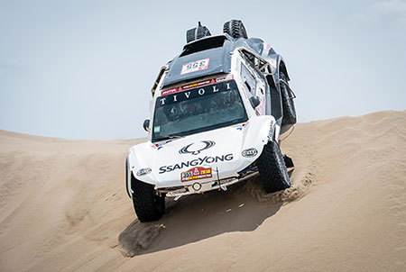 Foto WashTec Sponsor Oficial del Equipo Ssangyong
en el rallye más duro del mundo, el Dakar.