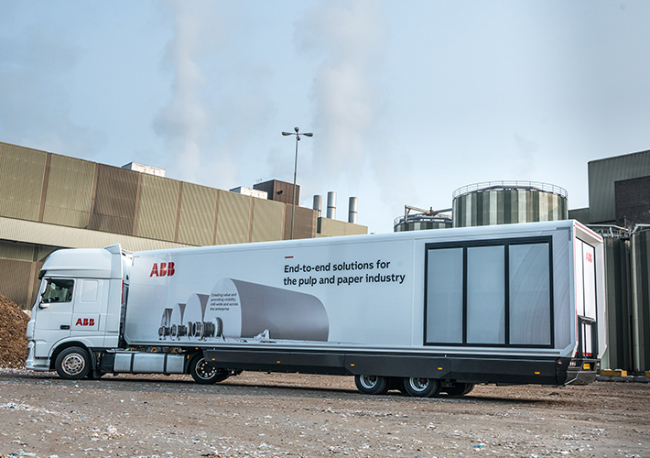 Foto El camión pulp & paper de ABB reanuda su gira en España con las últimas soluciones tecnológicas para la industria del papel.