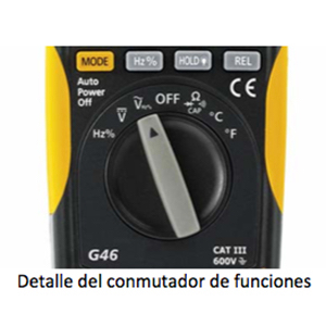 Foto G46. Multimetro digital automático CATIII 600V