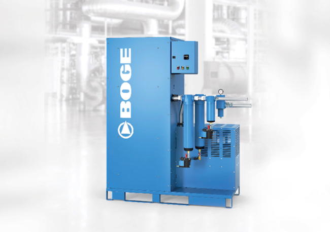 Foto Compresores de tornillo BOGE Bluekat.
Exentos de aceite, para un riesgo 0 de contaminación de aceite.