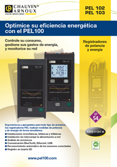 Registradores de potencia y energía PEL 100 de Chauvin Arnoux