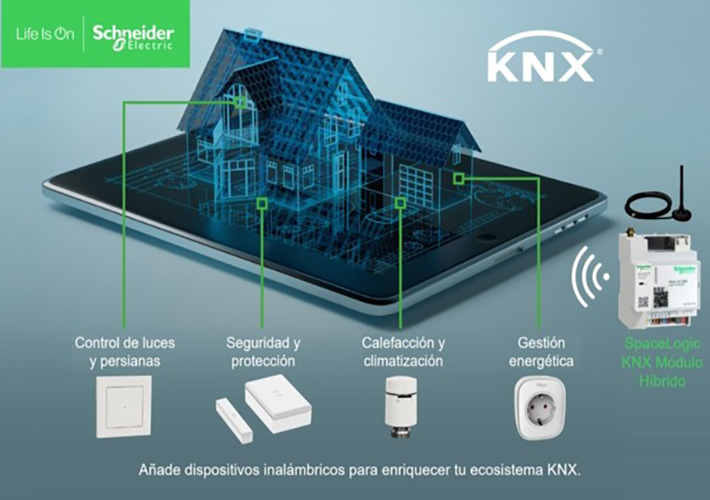 Foto Schneider Electric revoluciona las instalaciones KNX con el nuevo Módulo Híbrido SpaceLogic KNX.
