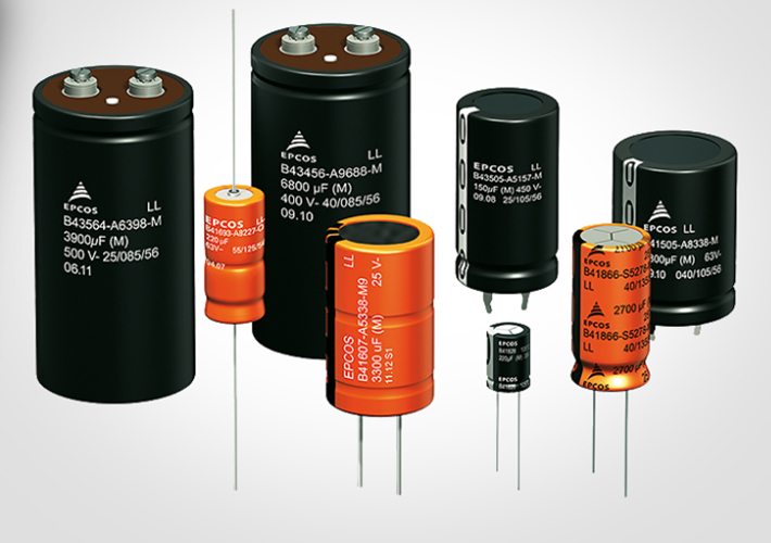 foto Condensadores electrolíticos de aluminio para industria y automoción.