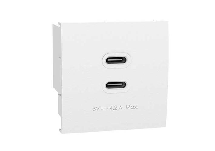 foto Módulos 45×45 con doble cargador USB C 