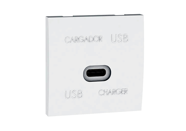 foto Módulo cargador USB Tipo C de 5 V y 2,1 A para entornos comerciales y profesionales.