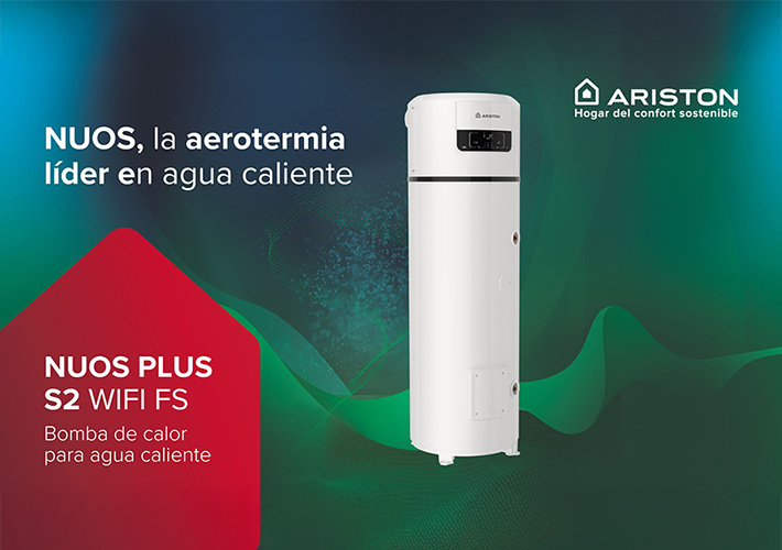 foto Ariston lanza la nueva NUOS PLUS S2 WIFI FS: la máxima eficiencia y conectividad en producción de ACS.