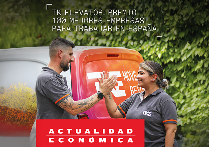 foto TK Elevator, entre las 100 Mejores Empresas para Trabajar en España 2025, de Actualidad Económica.