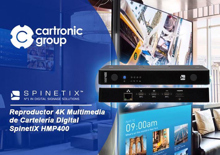 foto SpinetiX HMP400, reproductor 4K de cartelería digital.