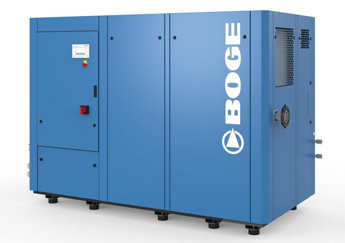 foto Los compresores de tornillo lubricados de la serie S-4 de BOGE y con un rango de potencias de 55 a 110 kW están disponibles con secador integrado